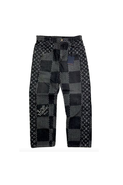 Louis Vuitton x Nigo Giant Damier Waves MNGM Denim Pants 